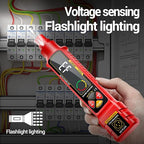 Non Contact Voltage Tester Outlet Receptacle Detector Dual Range AC 2-440V,50Hz-60Hz Live/Neutral Wire Tester with LCD Display,Breakpoint Finder,Light Fuse Checker,Circuit Polarity Wall Plug Tool(Red)