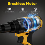 Cordless Rivet Nut Tool Kit Compatible with Dewalt 20V Battery(Tool Only),Brushless Cordless Rivet Gun with 3 Size (1/8",5/32",3/16") Rivets and Rivet Head,Pop Rivet Gun for Metal, Plastic and Leather