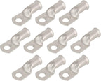 10pcs 2/0 AWG-3/8(M10) Tinned Copper Ring Terminals Battery Lugs, Heavy Duty Wire Lugs, Battery Cable Connectors