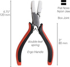 The Beadsmith Flat Nylon Jaw Pliers – Fine Tips – 5 inches (127mm) – Ergonomic Handle with Double Leaf Springs – Jewelry Making Tool for Creating Bracelets, Earrings and Necklaces
