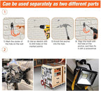 Large Heavy Duty Magnetic Garage Hooks,4 Pack Strong Magnet Hook for Power Drill,Garden Tools,Hose,Pegboard,Garage, Workshop,Magnetic Storage Hooks for Indoor Outdoor Hanging(Orange)
