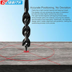 Flexible Installer Drill Bit for Pulling Wires Through Walls Ceilings and Sidewalks, 54-Inch Long, 1/2-Inch Auger with a Fish Eye Hole and Screw Point, 3/16" 3-Flat Anti-Slip Shank.
