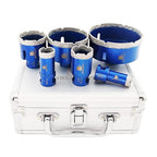 Diamond Hole Saw Kit - 6pcs Drill Bits for Porcelain Tile, Ceramic, Marble, Granite, 5/8-11 Thread, 4/5" to 4" (20 to 100mm)