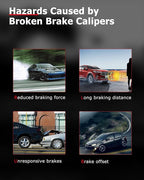 cciyu Front Right Brake Caliper Assembly w/Bracket 19B2682B For Saab For 9-2X,For Subaru For Baja/For Forester/For Impreza/For Legacy/For Outback/For XV Crosstrek