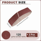 HARFINGTON 4 x 36 Inch Sanding Belts, 12 Pcs 120 Grits Aluminum Oxide Abrasive Belt Sander File Belt for Woodworking, Metal Polishing, Knife Sharpener