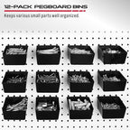 300-Piece Pegboard Hook Set, Pegboard Organizer Accessories for Hanging, Durable Metal Hooks for Tool Organization, Garage, Workshop, and Craft Storage