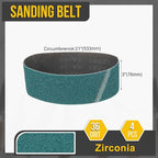 3 x 21 Inch Sanding Belt, 4 Pcs 36 Grit Zirconia Knife Sharpener Belts Work Sharpening for Belt Sander Knife Carving Tool Metal Working