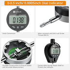 Neoteck Bore Gauge Set Digital Indicator Dial Bore Gauge (2-6"/0.0005") with Self-Centering Dial,Carbide Anvils, Insulated Grips for Deep Engine Cylinder Measurement-Black