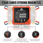 Digital Angle Finder Magnetic, Rechargeable Digital Angle Gauge, Mini Protractor Angle Finder Measuring Tool for Woodworking Tablesaw(Laser Level is Class II, Output<5mW), Gift for Men