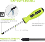FASTPRO 8-Piece Magnetic Screwdrivers Set with 4 Phillips and 4 Slotted Tips, Precision Screwdriver Repair Tool Kit, Green