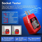 NOYAFA NF-827 AC Circuit Breaker Finder, New Upgraded Quickly Identify 90-120V NCV Circuit Breaker Finder Tool Kit with Integrated GFCI Outlet Tester, Electric Tester with Storage Case, Flashlight