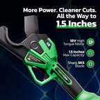 NEXON Electric PVC Pipe Cutter, Cuts up to1-1/2",18V Cordless Ratcheting Pipe Shear with LCD Display & Rechargeable Battery, Plastic Pipe Cutter, PEX Pipe Cutter, PVC Cutter Tool, PVC Ratchet Cutter