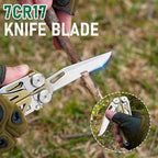 BIBURY Multitool Pliers Pro BI2045, Foldable Multitools with Replaceable Wire Cutters and Saw, Stainless Steel Multi Tool w/Upgraded Scissors and Screwdriver Set, Ideal for Camping, Hiking, Survival