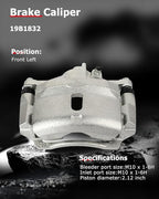 cciyu Front Left Brake Caliper Assembly w/Bracket 19B1832 1997 1998 1999 2000 For Acura For EL,1996 1997 1998 1999 2000 2001 2002 2003 2004 2005 2006 2007 2008 2009 2010 2011 For Honda For Civic