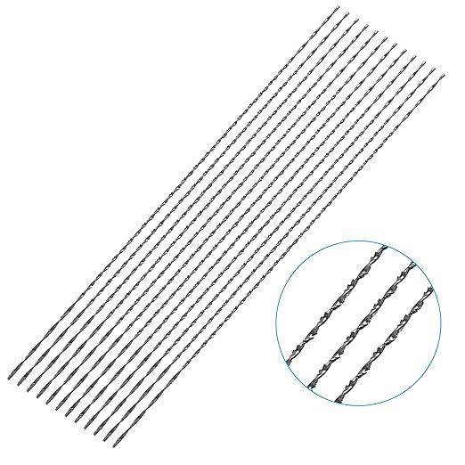 Scroll Saw Blade, 12 Pcs Spiral Scroll Saw Blades for Wood Metal Plastic Cutting Sawing Carve (#5)