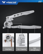 3-in-1 Tube Bender Tubing Brake line Bender for Soft Copper, Aluminum, Metal, Pipe Bender 180° (1/4" 5/16" 3/8")