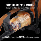 VEVOR Electric Concrete Saw, 9 in Circular Saw Cutter with 3.5 in Cutting Depth, Wet/Dry Disk Cutter Includes Water Line, Pump and Blade, for Stone, Brick, Porcelain, Concrete, 1800W Motor