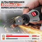 Cordless 4V Rotary Tool Kit, PHALANX Rotary Tools 80 PCS Accessories 4000mAh Li-Ion Battery, Type-C Charging 9 Speed Engraving Tool for Wood Cutting Sanding Crafts Carving Resin Polishing