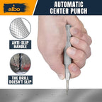 ALBO Spring Loaded Center Punch Tool – 5 Inch Automatic Punch for Metal, Wood, Steel – Heavy Duty Drill Punch – Durable Galvanized Coating, Precision Tip for DIY, Workshop & Professional Use (2pcs)