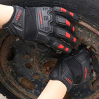 HANDLANDY Mens Work Gloves Touch screen, Utility Mechanic Gloves, Flexible Breathable Fit- Padded Knuckles & Palm