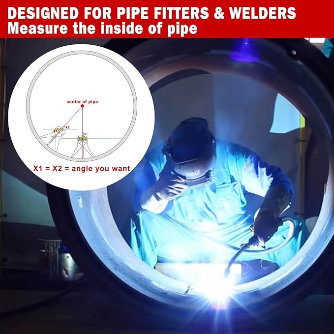 Pipe Locator Pipe Center Finder Safety Pipe Marker Centering Head Tool Round Bar Center Finder High Accuracy Positioning Pipe Fitter Tool with Centering Head