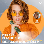 Small Tactical Flashlights High Lumens - 1500 Meters Long Beam Super Bright LED Magnetic Flashlight USB Rechargeable Zoomable 5Modes Long Beam Spotlight Flashlight for Hiking, Camping-Green