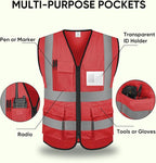 TICONN Reflective Safety Vest High Visibility Class II Mesh Vest for Women & Men Meets ANSI Standards