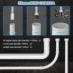 Sanyipace Sewer Camera with Locator 65 FT/20 M, Drain Pipe Inspection Camera with Detector, Waterproof Cámara Probe w/h 512Hz Transmitter, Distance Counter, 9" Color Screen, 16GB TF Card, 5mm Cable