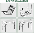 Dragosum 50" Folding Fish Cleaning Table with Foldable Sink, Outdoor Fillet Station Portable Camping Kitchen Station with Smaller Folding Volume, Larger Desktop, Fish Cleaning Kit