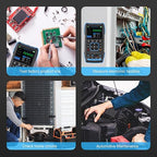 BTMETER 3-in-1 Handheld Oscilloscope Multimeter & DDS Generator, 2 Channel, 10MHz Bandwidth, 50MSa/s, 10000 Counts Digital Oscillograph for Testing Voltage Current Capacitors Resistors Diodes