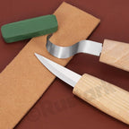 5pcs Wood Carving Knife Assortment Kit Wood Carving Knives Tools Set Includes Carving Hook Knife Wood Carving Whittling Knife Wood Carving Blank Polished Compound for Woodworking