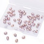 Natural Pearl Beads Rice 4-5mm Purple Freshwater Cultured Loose Gemstone Beads for DIY Jewelry Making 13.8''/Strand HQ