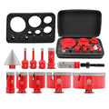 Diamond Core Drill Bit Set - 12pcs (6/6/8/20/25/35/50/75/100mm+20mm Finger Milling Bit+50mm Beveling Chamfer Bit+SDS) Diamond Hole Saw Kit for Porcelain Ceramic Tile Marble Granite