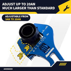 3AN-20AN AN Fitting Wrench AN Fitting Tool for AN Hose Fitting Assembly Adjustable Lightweight Aluminum Blue With 6AN-AN8 Double-ended AN Wrench Blue