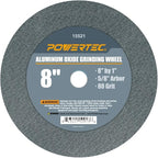 POWERTEC Bench Grinder Wheel 8 Inch 80 Grit, Aluminum Oxide Grinding Wheel for Bench Pedestal Grinder, 1" Thick 5/8" Arbor, Sharpening & Shaping Drill Bits, Blade, and Chisel 1PK (15521)