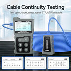 NOYAFA NF-488 POE Cable Tester for Power Over Ethernet, Network Cable Continuity Checking, Switch Loop-Back POE Detector