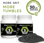 Polly Plastics Rock Tumbler Media Grit Refill, Pre-Polish 500 Silicon Carbide Grit, Stage 3 for Tumbling Stones (2 Pack) (3 lb.)