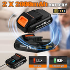 WORKBLESS 21V Power Drill Set, Cordless Drill with 2 Batteries and Charger, 3/8'' Keyless Chuck, Variable Speed, 18+1 Torque Setting and 28pcs Bits Tool Set(Orange)