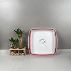 9L (2.4Gal Dish Basin Collapsible with Drain Plug Carry Handles , Space Saveing Kitchen Storage Tray Dish Wash Basin, Portable Dish Tub for Camping ,RV,Pink