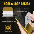 Micro Sander Kit 3.5 x 1 Inch Mini Sander Kit with 100Pcs Sandpaper Grit 40/60/80/100 /120/180/240/320/400/600