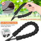NTR Heavy Duty Dog Leash, 10FT Long Rope Leash with Swivel Lockable Hook, Reflective Threads and Comfortable Handle, for Medium and Large Dogs (Blue)
