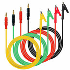 Multimeter Banana Plug to Crocodile Alligator Clip Test Probe, 4PCS 4mm Banana Plug to Alligator Clip Test Probe Lead Wire Cable，for Alligator Clip Test Probe Cable for multimeter3.28ft(X-Y 16A 4S).