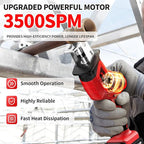 Reciprocating Saw Cordless, 0-3500SPM Power Reciprocating Saw with 2*2000mAh Battery & 4 Saw Blades, Tool-Free Blade Change, Variable Speed Reciprocating Saws for Woods/Metal/Plastic Cutting
