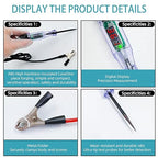 Upgraded Automotive Test Light 3-48V DC Digital LED Circuit Tester, Heavy Duty Light Tester with Voltmeter & Dual Color Polarity Indicate Light, Auto Voltage Tester Electric Light Test Pen