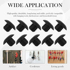60Pcs Pegboard Hook Locks - Peg Hook Stoppers Clips Fit for 1/4 Inch Pegboard Retainer Clips Anti-Fall Hooks Stoppers for Garage, Workshop Tool Organization (Black)