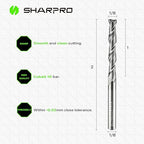 Spiral Upcut Router Bit 1/8 Inch Shank 1/8 Inch Cutting Dia. 1'' CL. Extra Long 2'' OVL. Carbide Upcut CNC Router Bit, Ideal for Wood Engraving and Plunging Applications