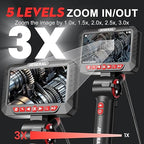 Articulating Borescope 2-Way 210° - JESERAL 6.2mm Len Endoscope camera with 6 light, HD1080P Inspection Camera with Steering Probe, Compatible with Android&iOS Phone, scope with 3.3FT Semi-Rigid Cable