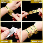 Teling 500 Pack VIP Plastic Wristbands Bracelets Party for Events VIP Custom Wristbands Plastic Bracelets Tear proof Waterproof Wrist Bands Arm Bands for Events Concerts