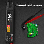 BSIDE DC AC Clamp Meter Open Jaw Smart Digital Multimeter Tester, Rechargeable with True RMS, Measures Current Capacitance Diode Duty Cycle Ohm Hz Continuity V-Alert Live Check Environment Temperature
