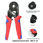 Two Sets of Pliers Terminals Kit, Includes Wire Stripper for AWG10-24 (0.2-6mm2) Coil, AWG23-7 (0.25-10mm²) Self-Adjustable Ratchet Wire Ferrule Plier and 1900PCS Wire Terminals for Electric,etc.